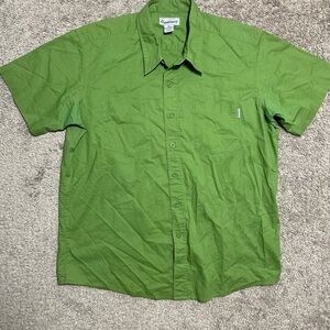 Men’s Carhartt button down short sleeve shirt green size XL new with no tags